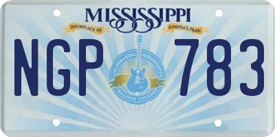MS license plate NGP783