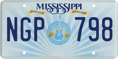 MS license plate NGP798