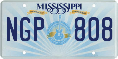 MS license plate NGP808