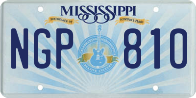 MS license plate NGP810
