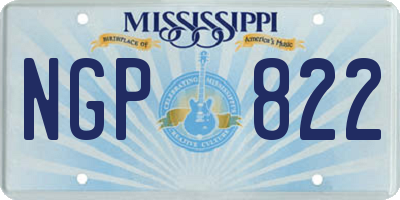 MS license plate NGP822