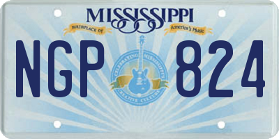 MS license plate NGP824