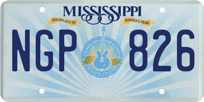 MS license plate NGP826