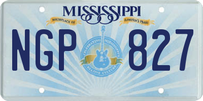 MS license plate NGP827