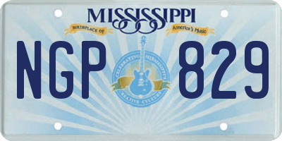 MS license plate NGP829