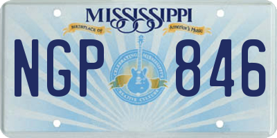 MS license plate NGP846