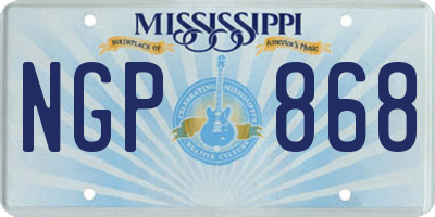 MS license plate NGP868