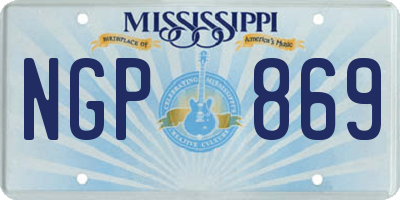 MS license plate NGP869