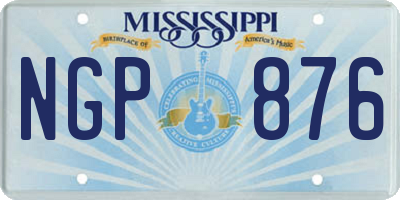MS license plate NGP876