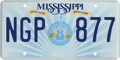 MS license plate NGP877