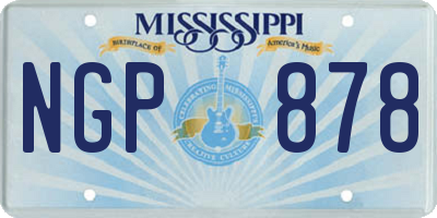 MS license plate NGP878