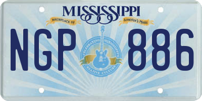 MS license plate NGP886