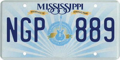 MS license plate NGP889