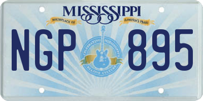 MS license plate NGP895