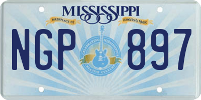 MS license plate NGP897