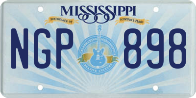 MS license plate NGP898