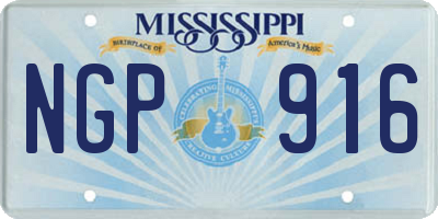 MS license plate NGP916