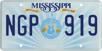 MS license plate NGP919