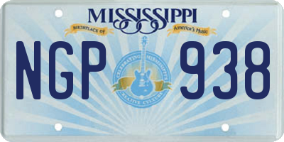 MS license plate NGP938