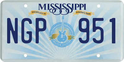 MS license plate NGP951