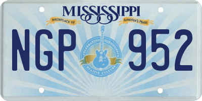 MS license plate NGP952