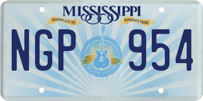 MS license plate NGP954