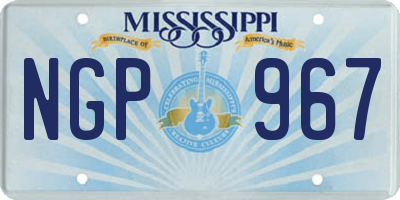 MS license plate NGP967