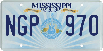 MS license plate NGP970