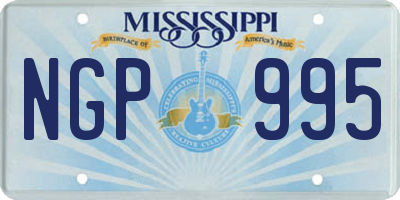 MS license plate NGP995