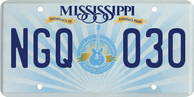 MS license plate NGQ030
