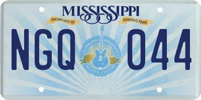 MS license plate NGQ044