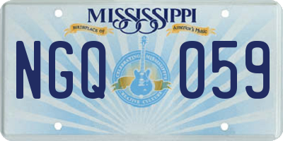 MS license plate NGQ059