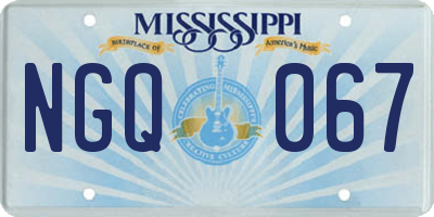 MS license plate NGQ067