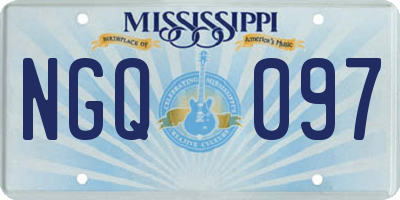 MS license plate NGQ097