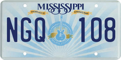 MS license plate NGQ108