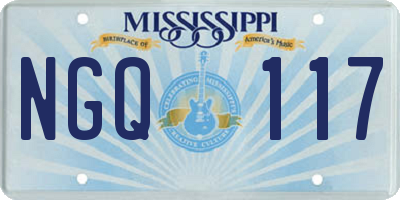 MS license plate NGQ117