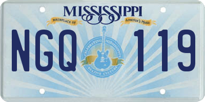 MS license plate NGQ119