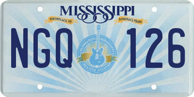 MS license plate NGQ126