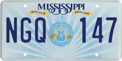MS license plate NGQ147