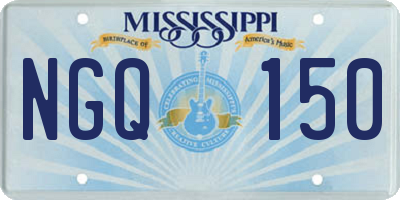 MS license plate NGQ150