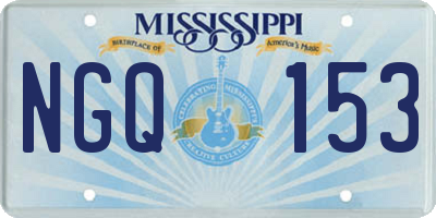 MS license plate NGQ153