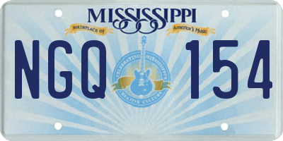 MS license plate NGQ154