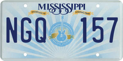 MS license plate NGQ157