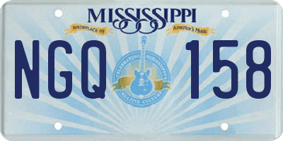 MS license plate NGQ158