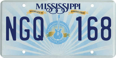 MS license plate NGQ168