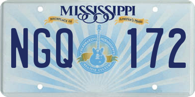 MS license plate NGQ172