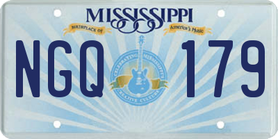 MS license plate NGQ179