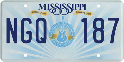 MS license plate NGQ187