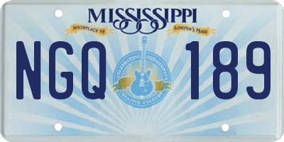 MS license plate NGQ189