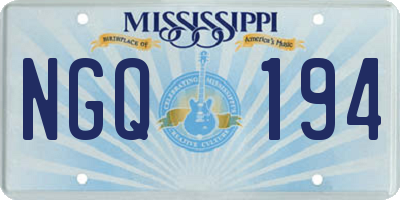 MS license plate NGQ194